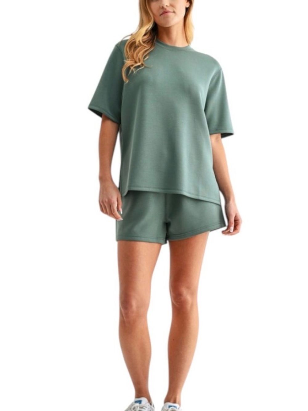 Mono B Sage Green Lounge Short Set